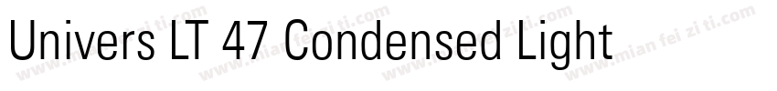 Univers LT 47 Condensed Light Oblique字体转换